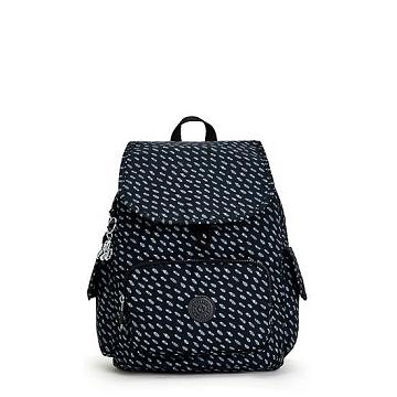 Kipling City Pack Small Printed Rygsække Sort | DK 1516HA